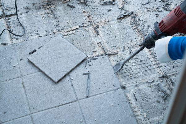 Bathroom Tile Removal